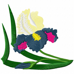 Flowers And Tree Embroidery Design 6